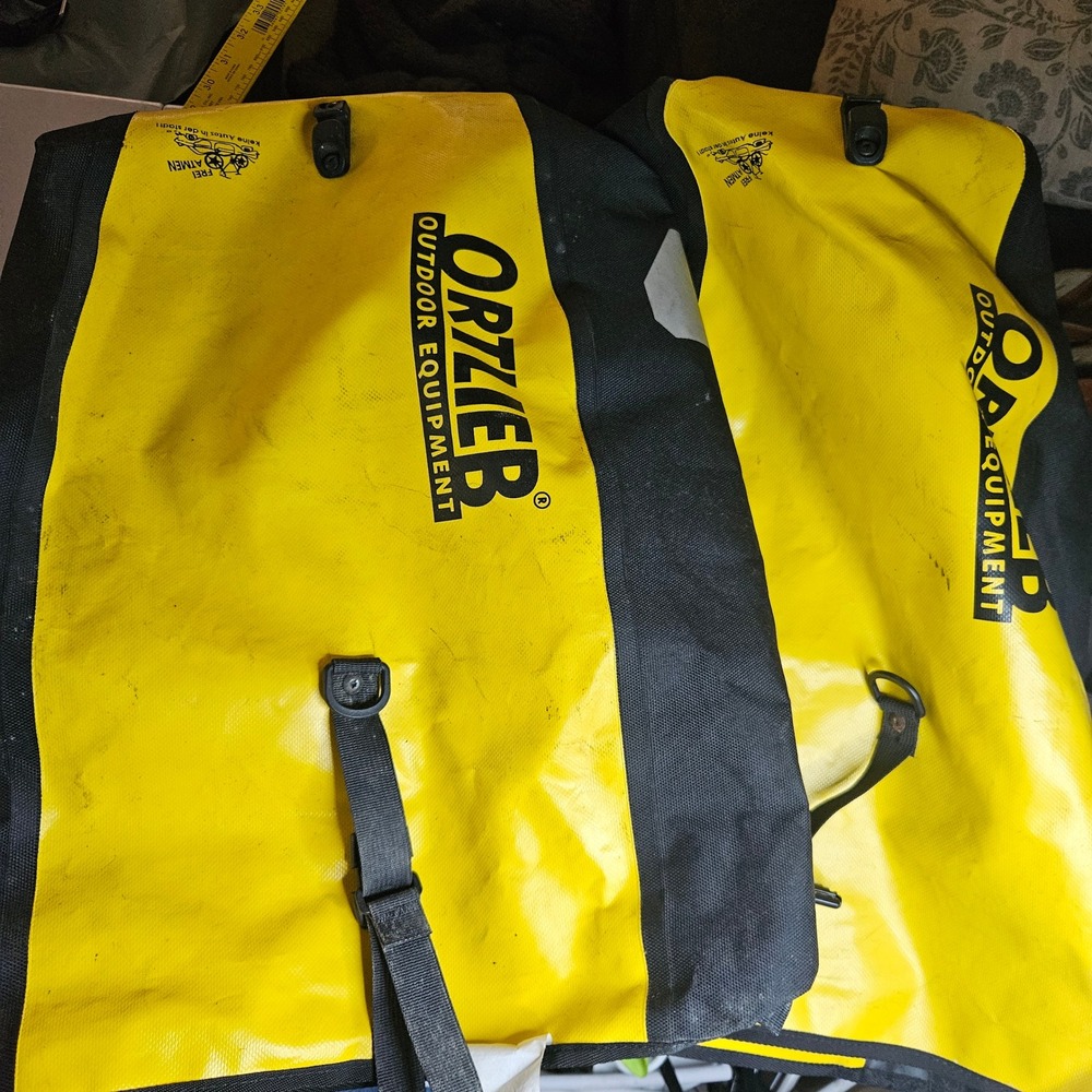 Ortlieb Back-Roller Kurier Bike Panniers Yellow Black Waterproof Rear Rack Bags
